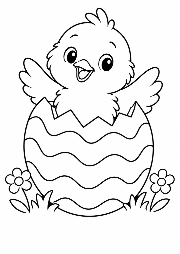 Le poussin sort de sa coquille