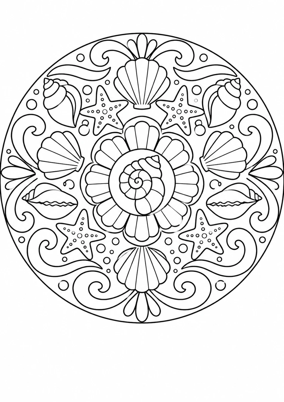 Le mandala des coquillages