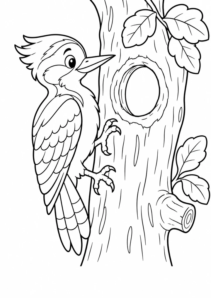 Le pic et le grand arbre