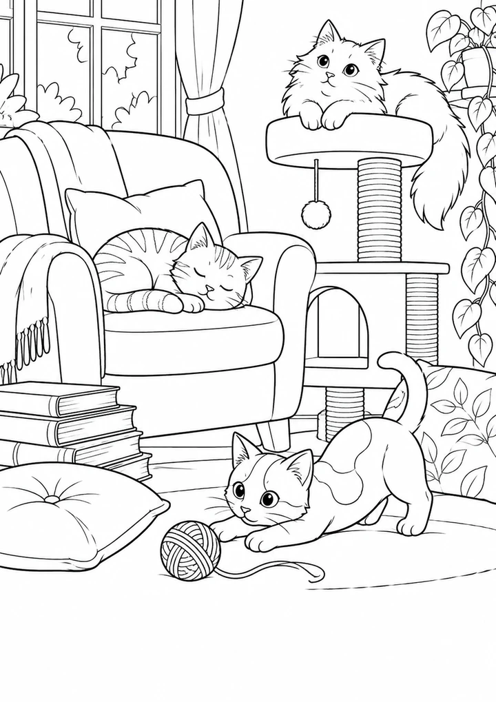 Le salon des chats curieux