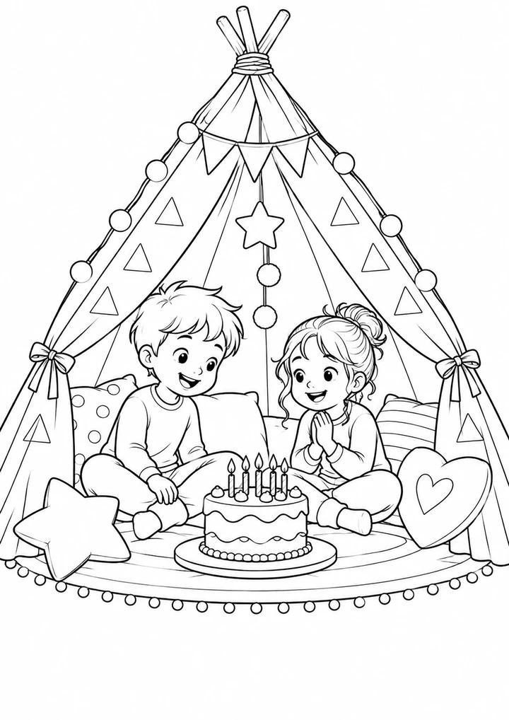 Le goûter sous le tipi