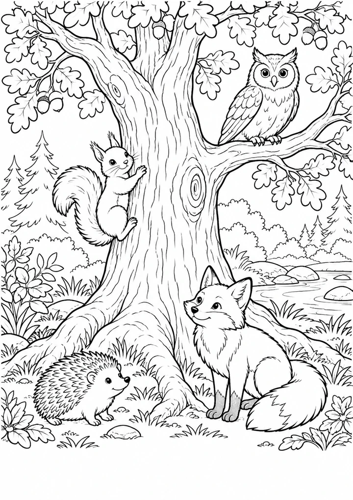Le grand chêne des animaux