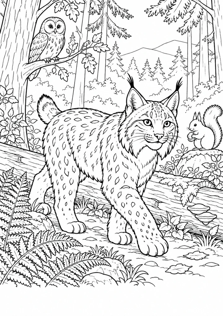 Le lynx dans les sous-bois