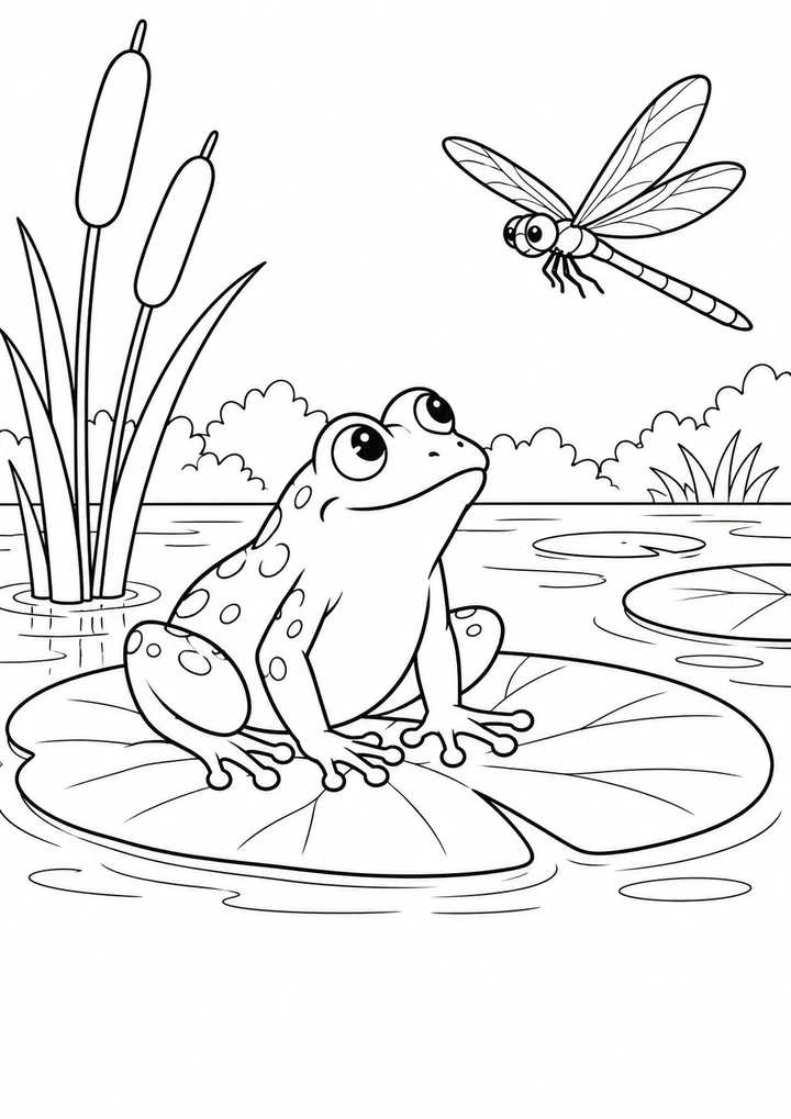 La grenouille et la libellule