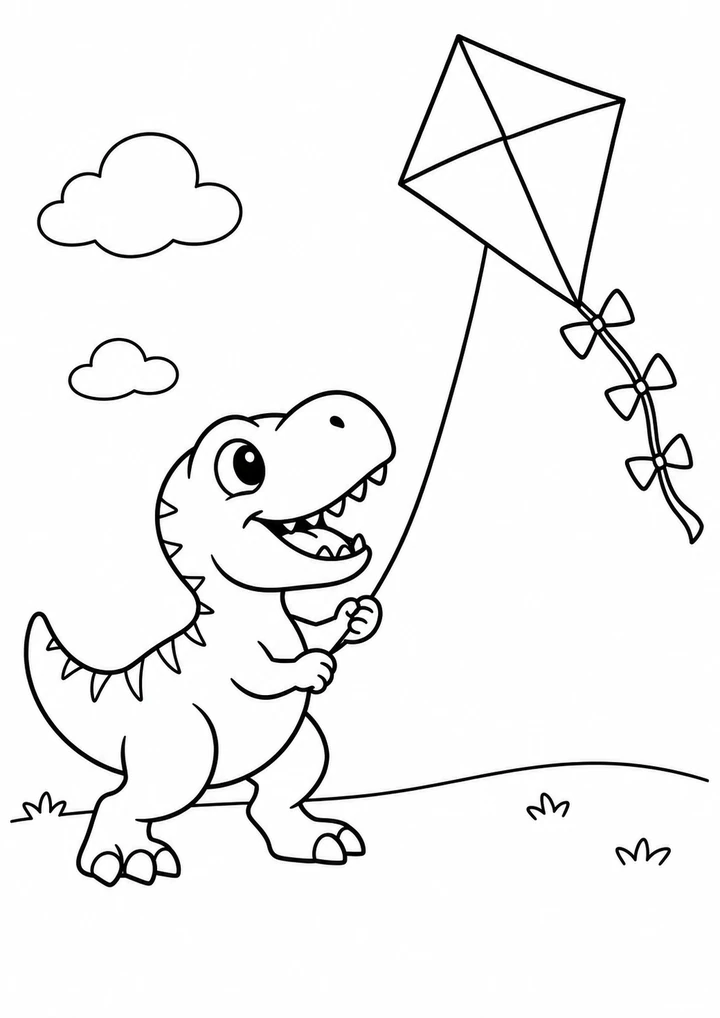 Le dinosaure au cerf-volant