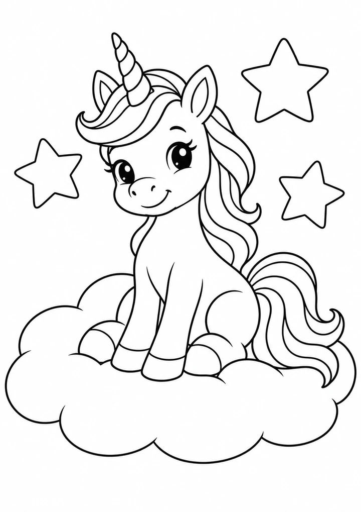 La licorne sur son nuage