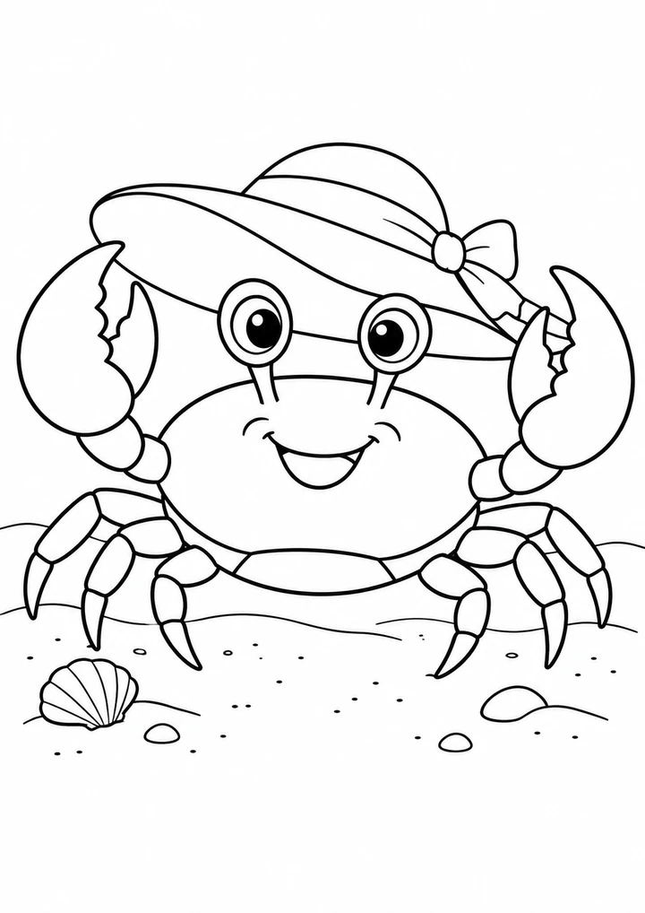 Le crabe et son chapeau