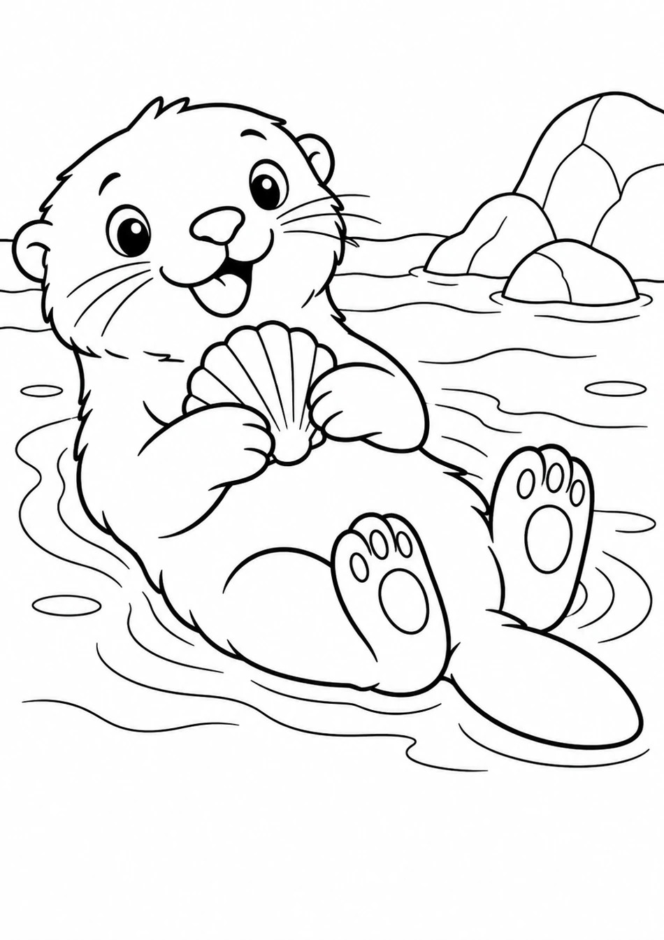 La loutre et son coquillage