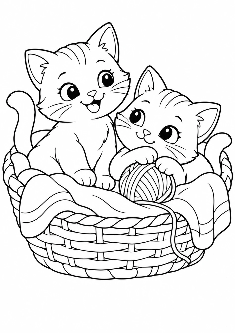 Le chat dans le panier