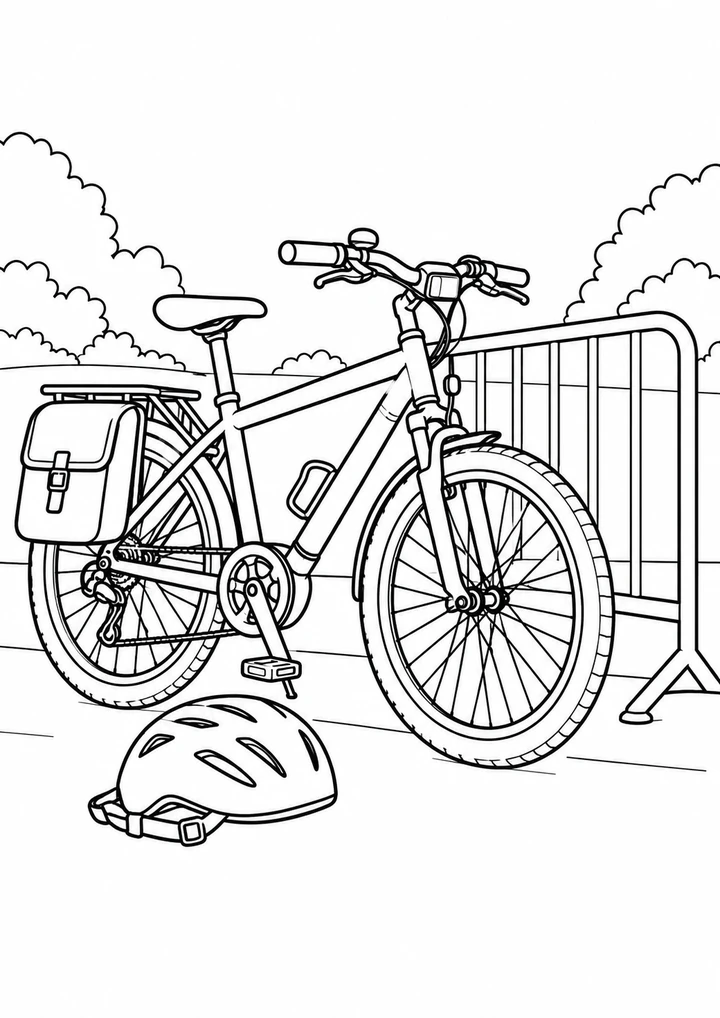 Le vélo de police au jardin public
