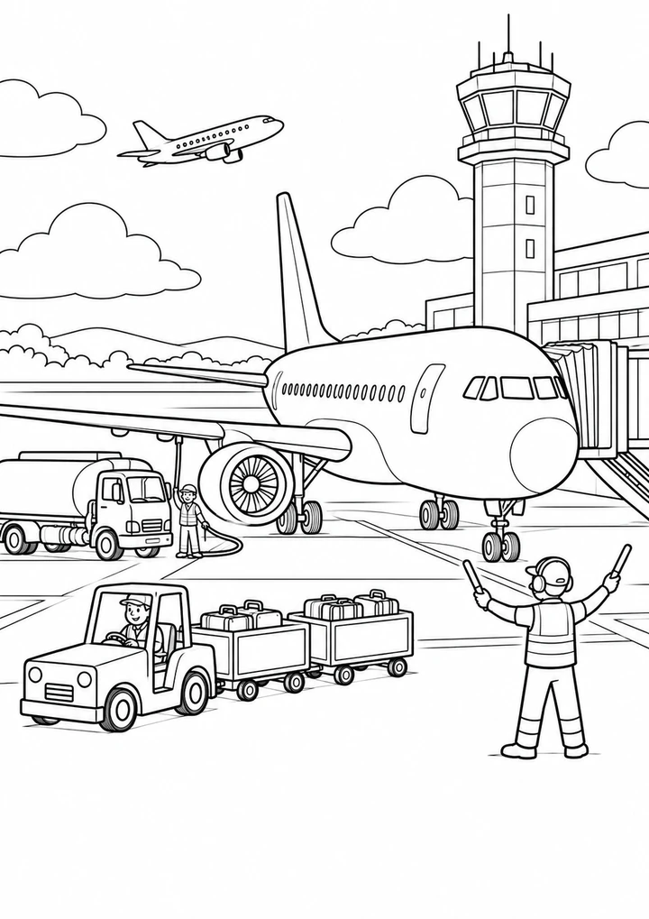La tour de contrôle et le taxiway
