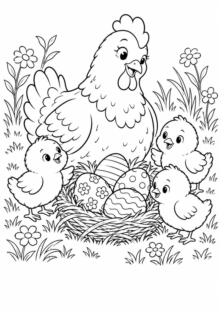 La famille de poussins