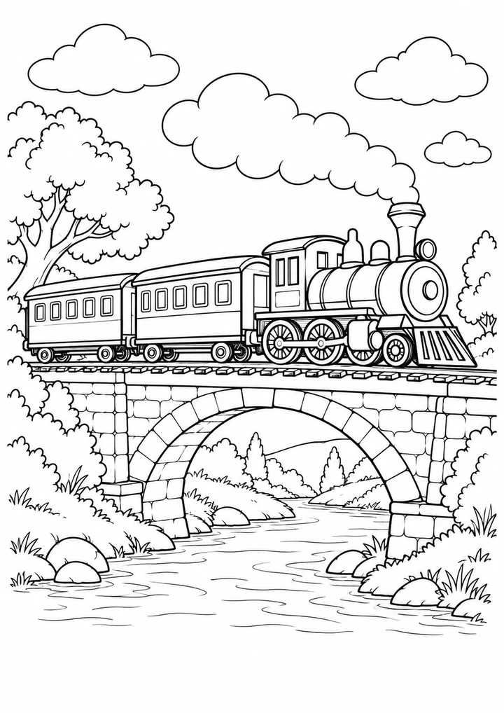 Le train sur le pont
