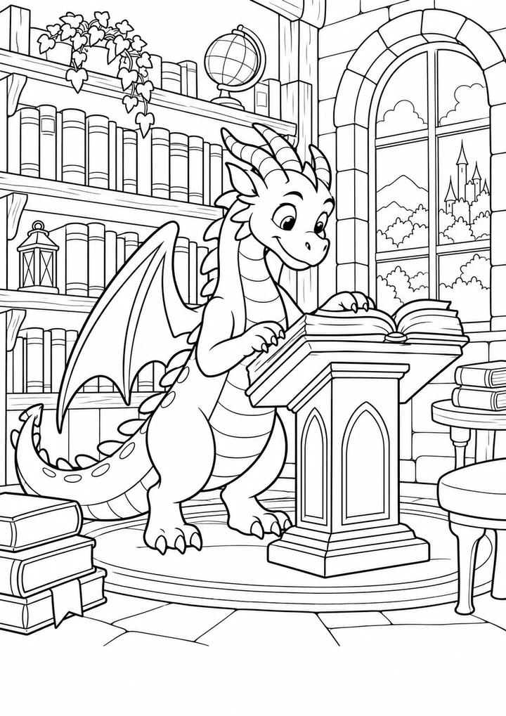 Le dragon dans la bibliothèque