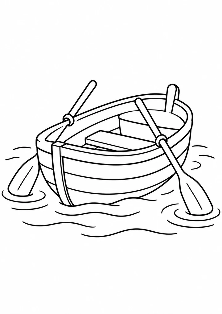La barque et ses rames