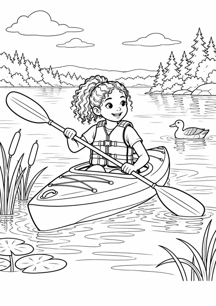 Le kayak sur le lac