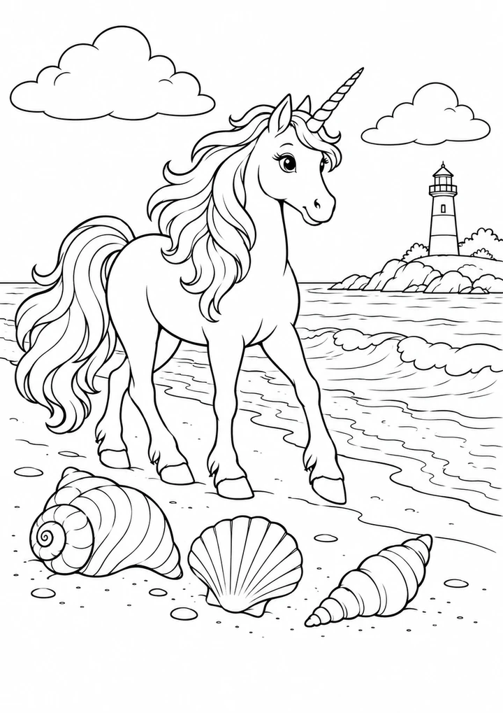 La licorne au bord de la mer