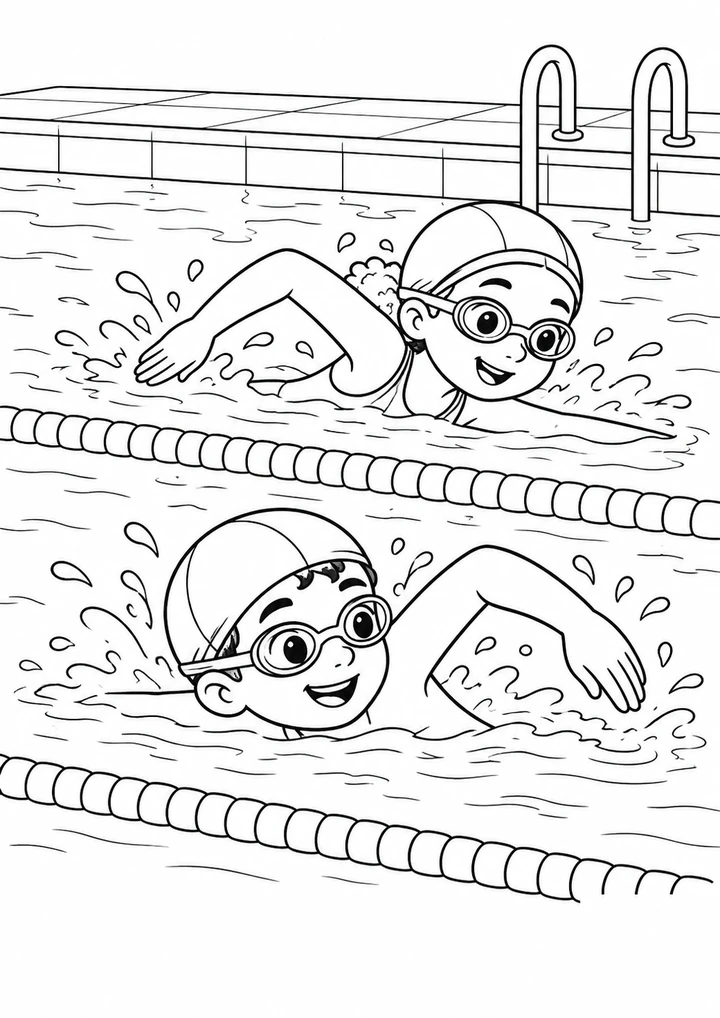 La course de natation