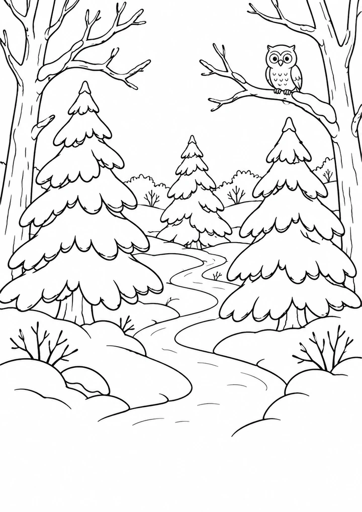 La forêt silencieuse en hiver
