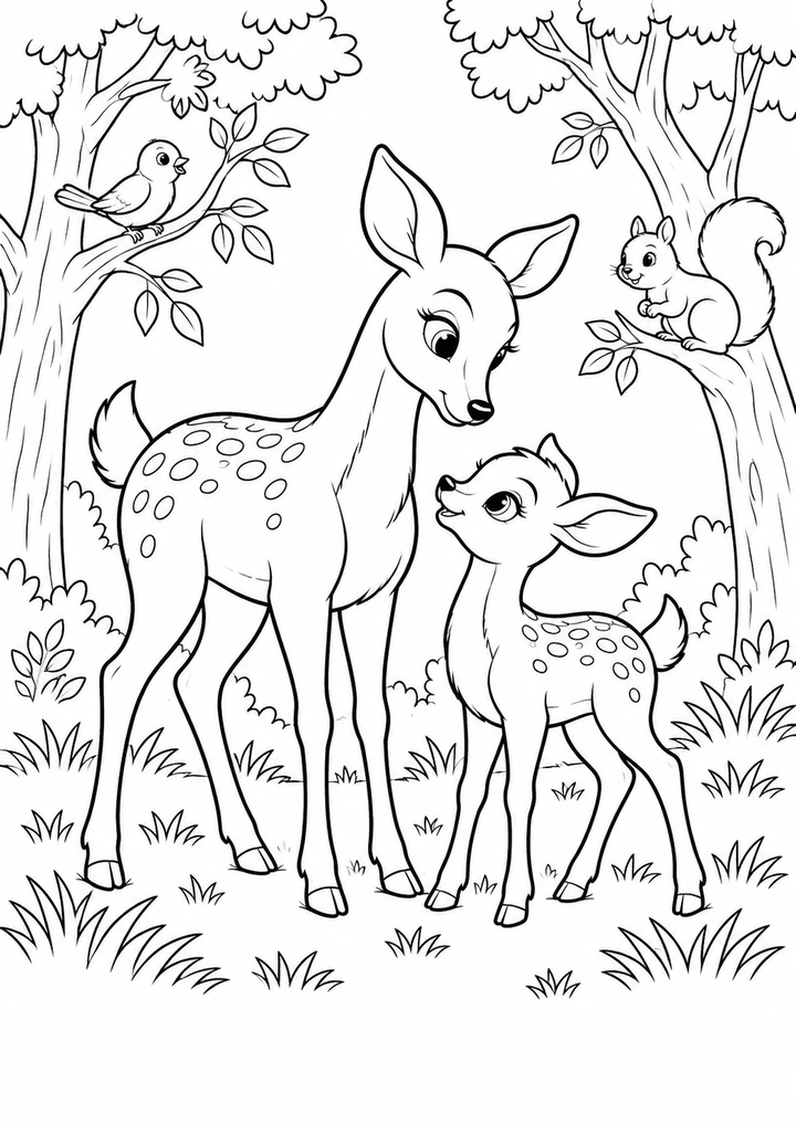 La biche et son faon