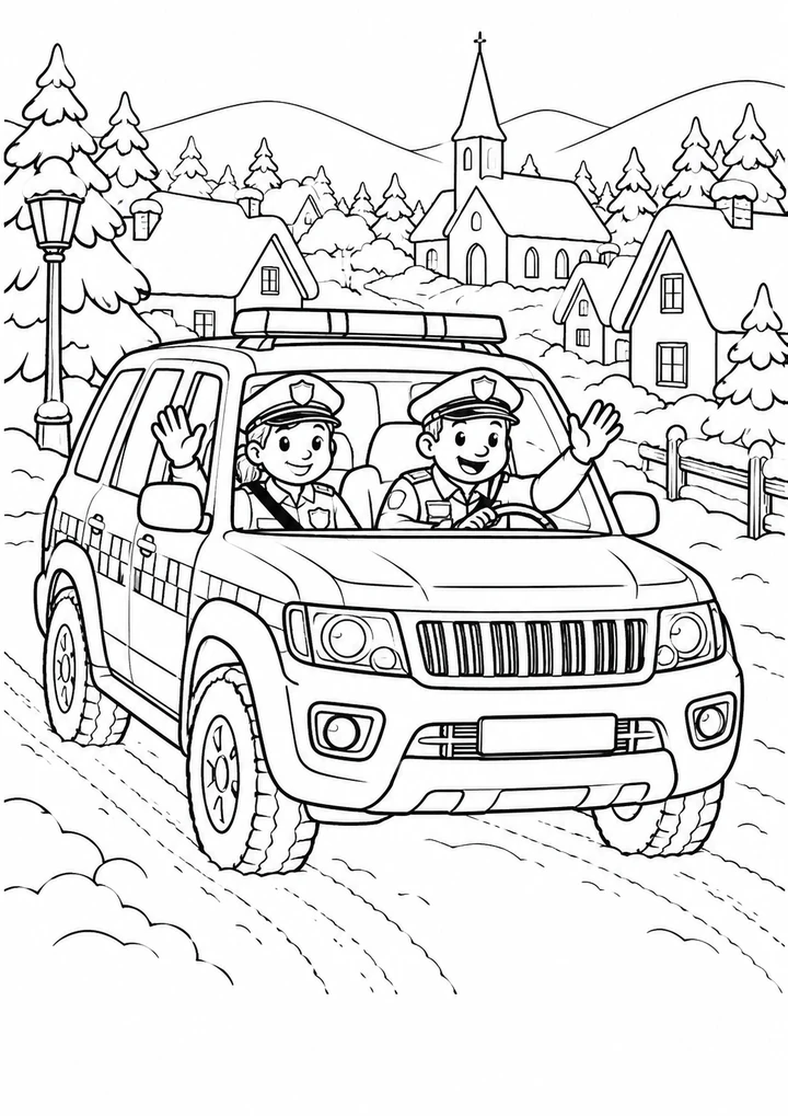 La patrouille dans la neige