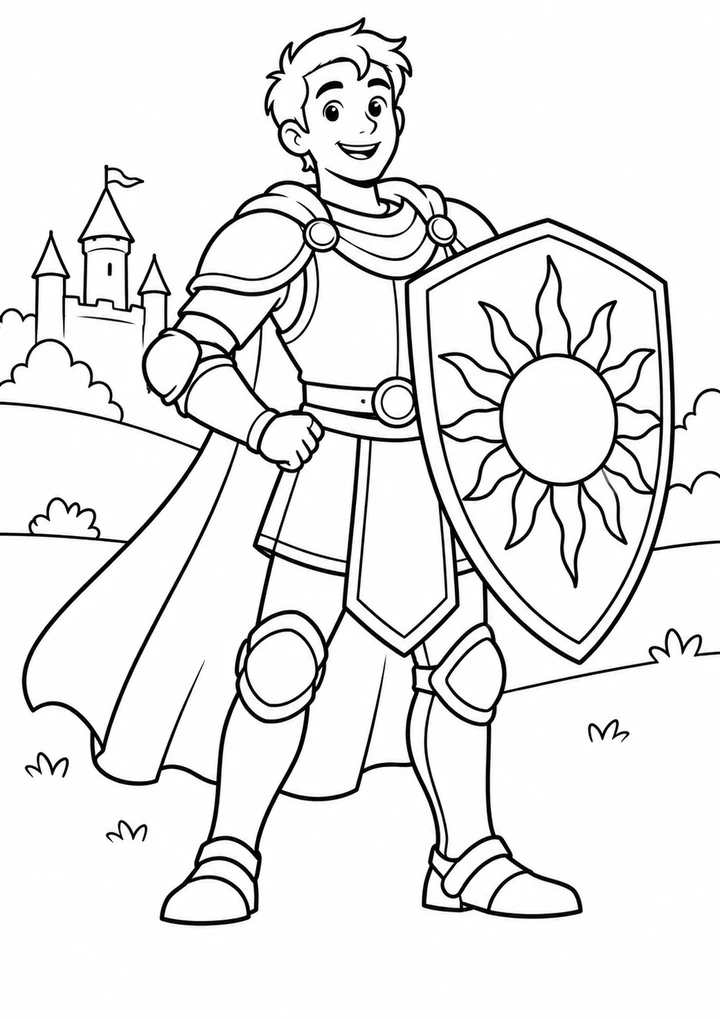 Le chevalier et le bouclier soleil