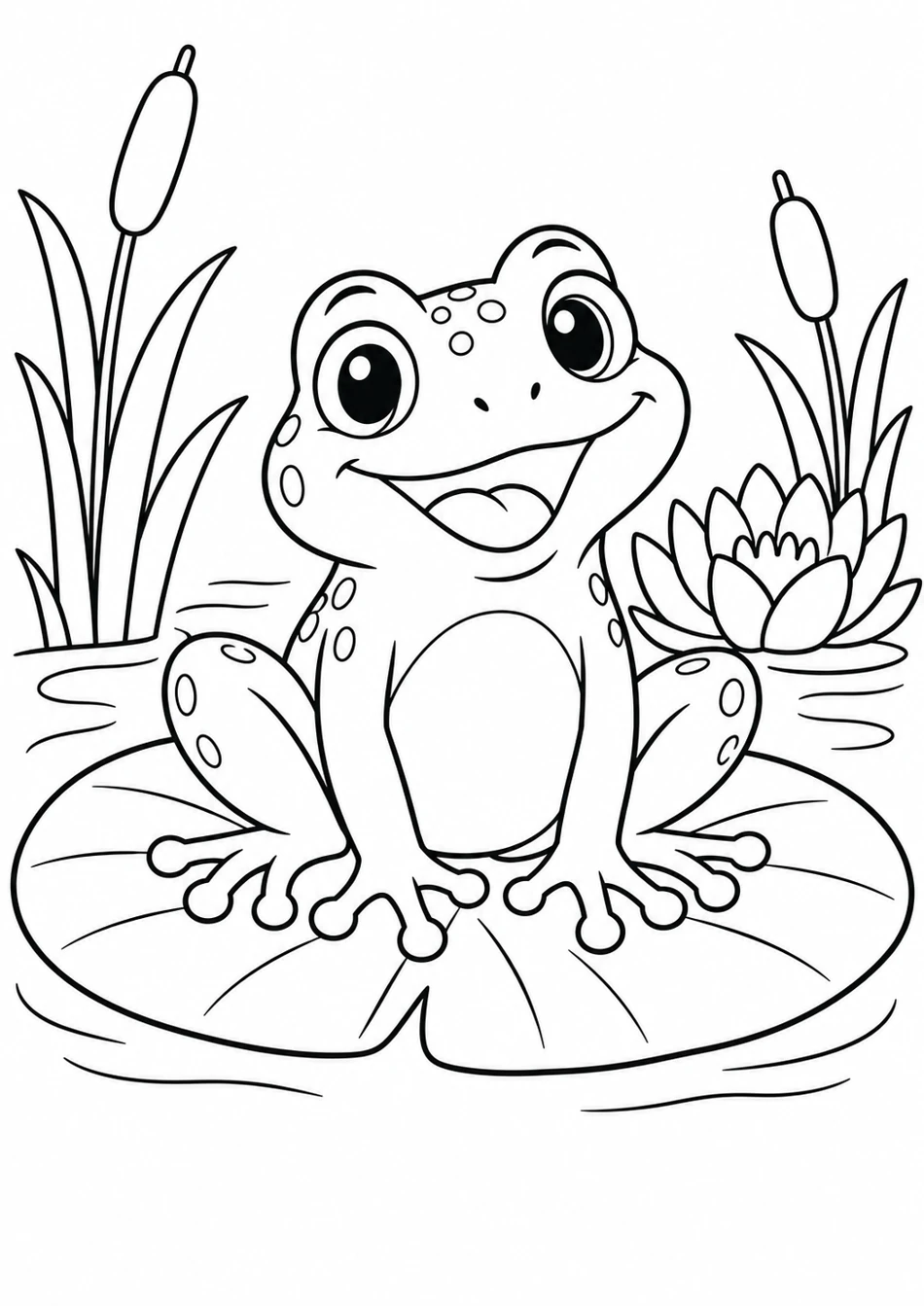 La grenouille sur son nénuphar