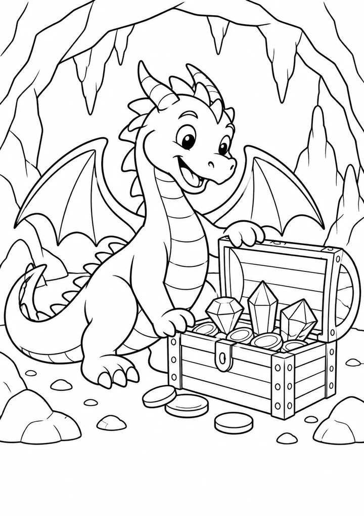 Le dragon et le coffre au trésor