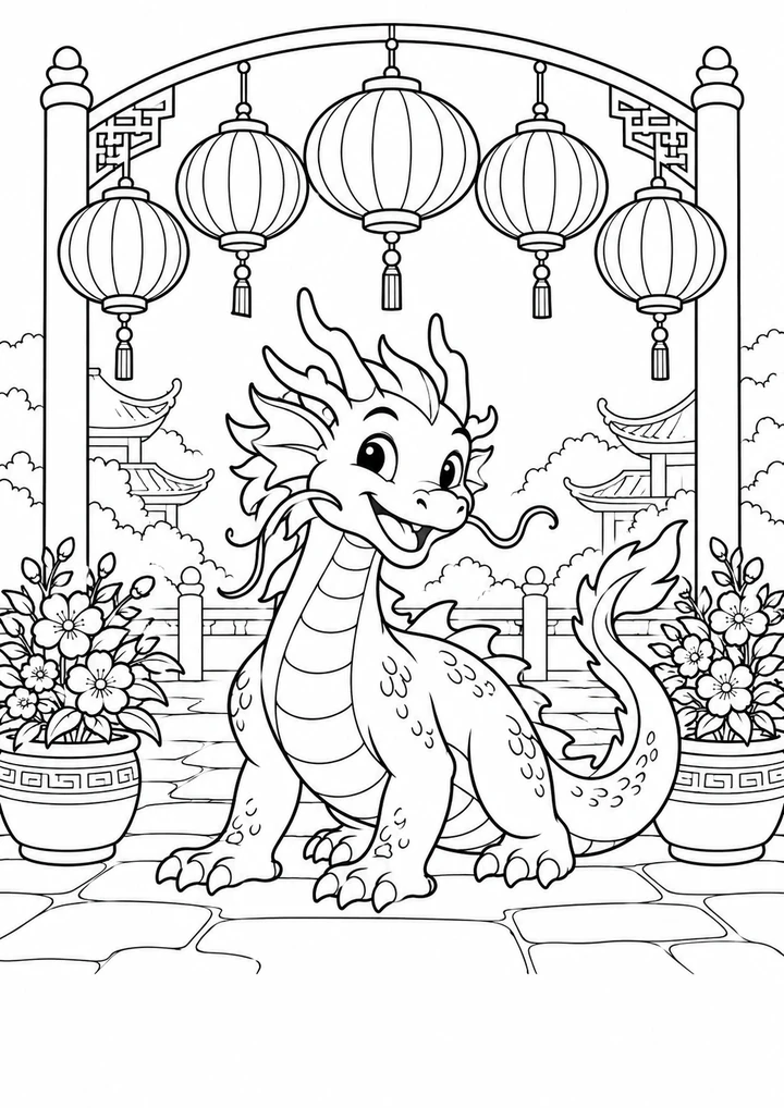 Le dragon au festival des lanternes