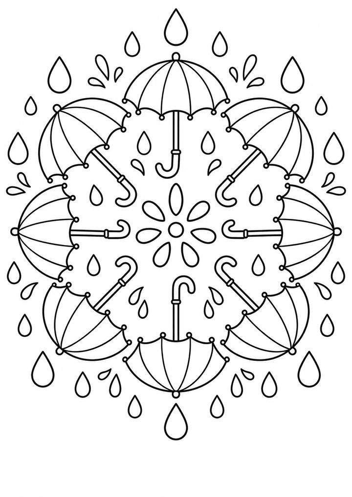 Le mandala des parapluies