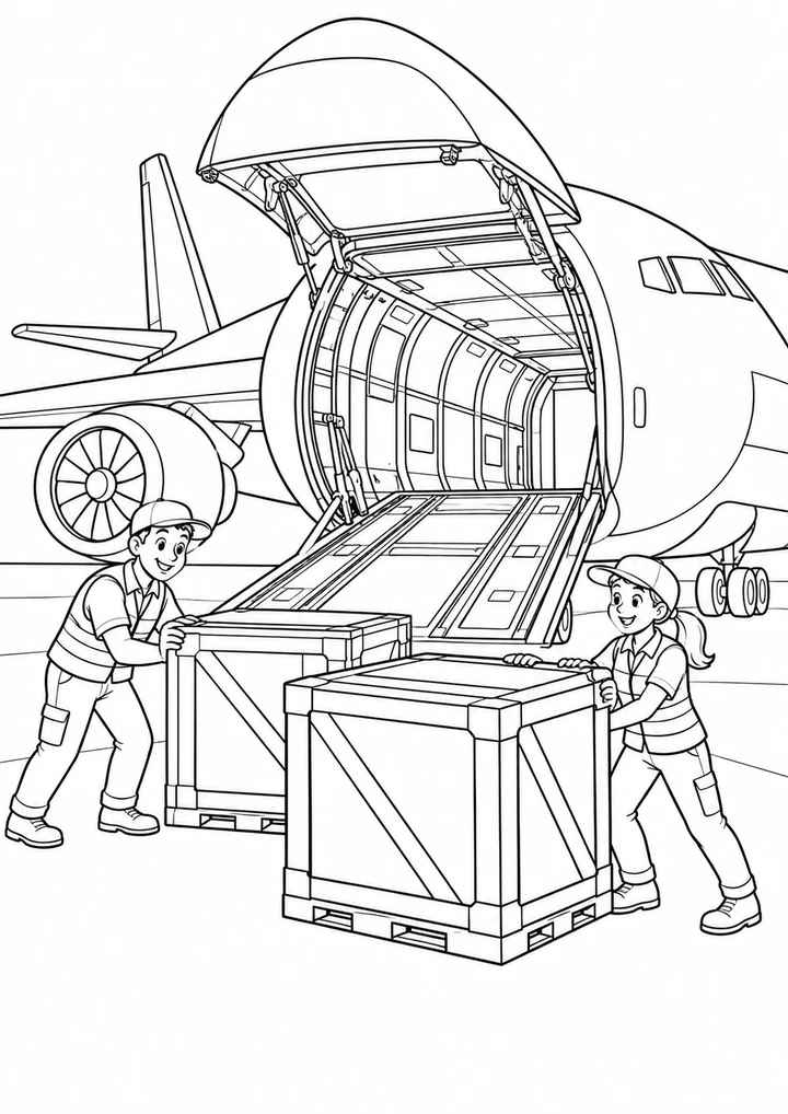 L’avion de transport aux grandes roues