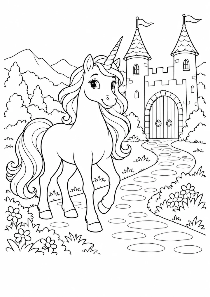 La licorne près du château