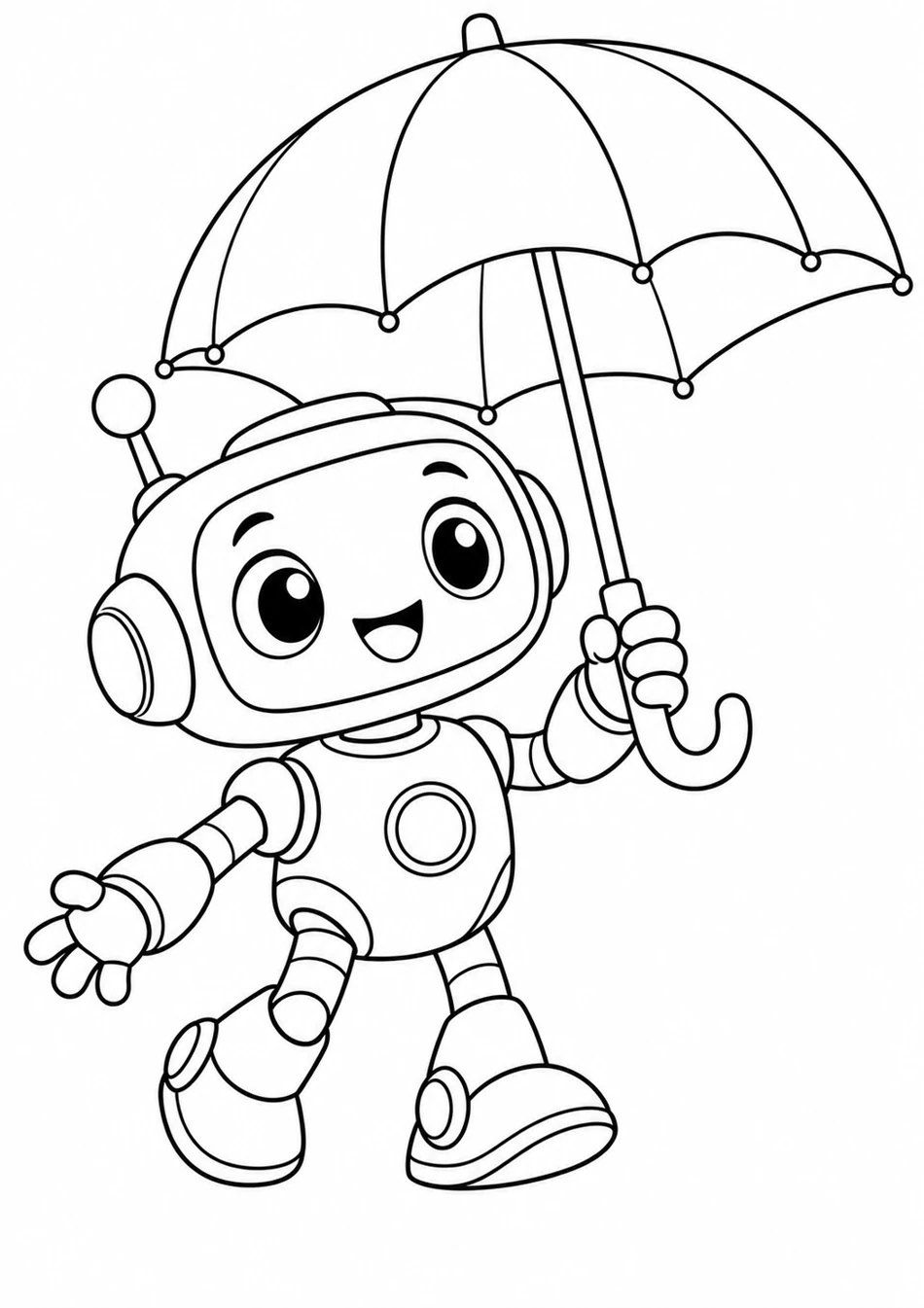 Le robot au parapluie