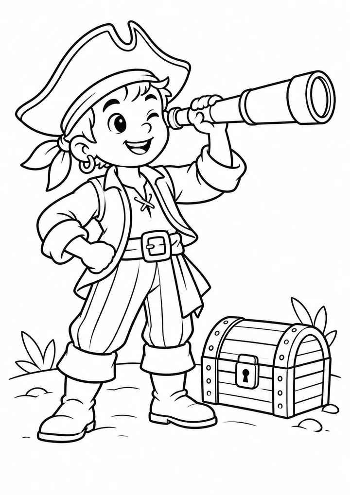 Le pirate et la longue-vue pliée