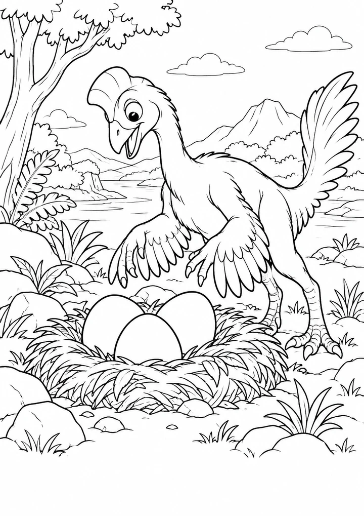 Le nid du petit oviraptor