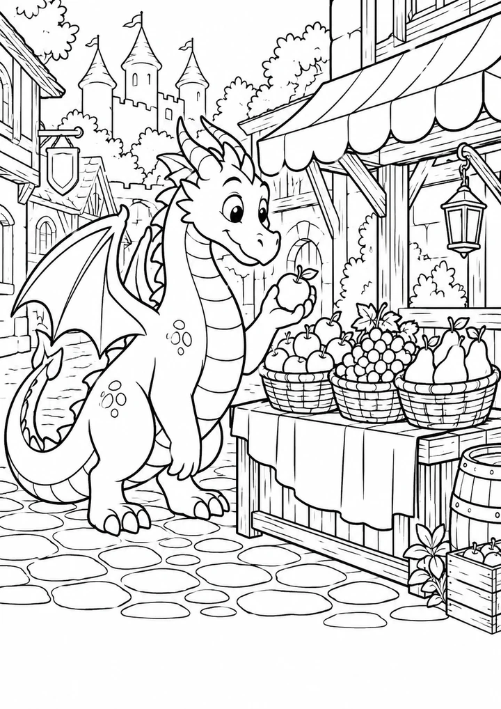Le dragon au marché médiéval