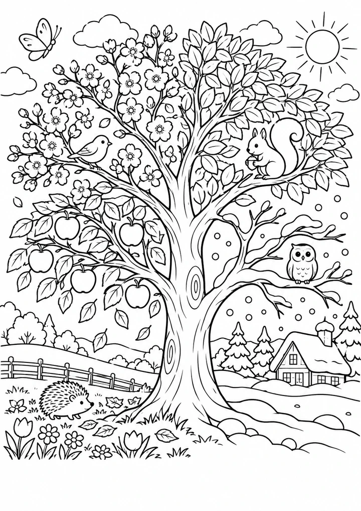 Le paysage des quatre saisons