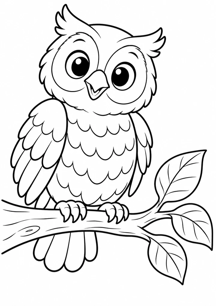 Le hibou sur sa branche