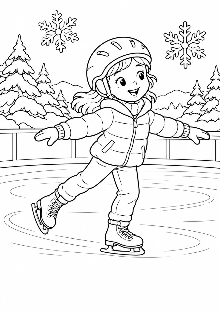 Le patineur sur la piste