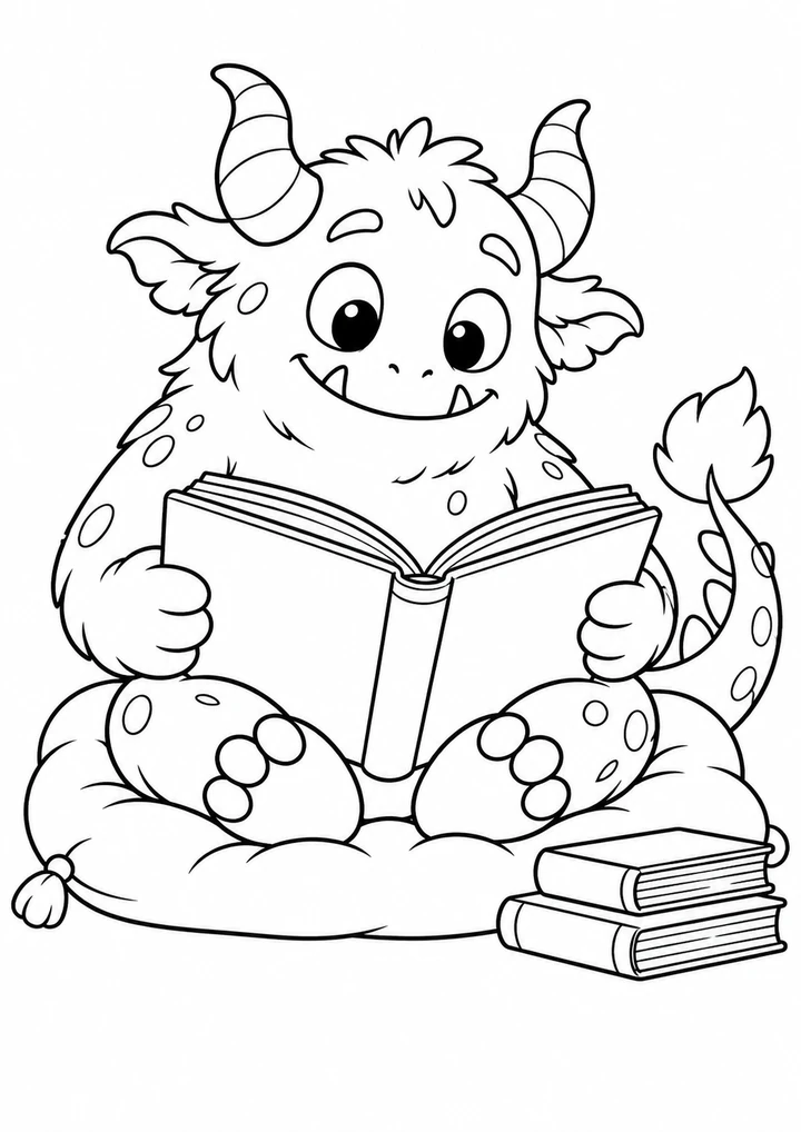 Le monstre lit une histoire