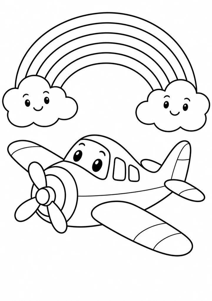 L’avion et l’arc-en-ciel