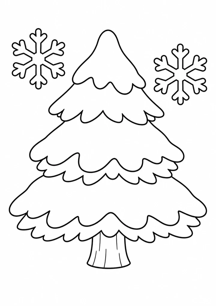 Le sapin sous la neige