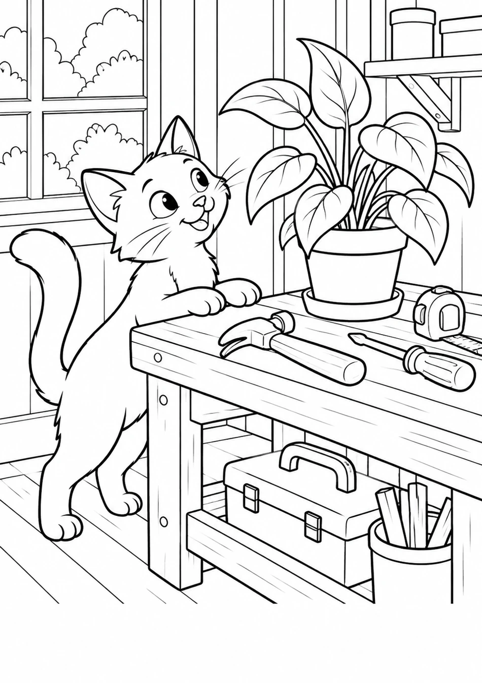 Le chat dans l’atelier
