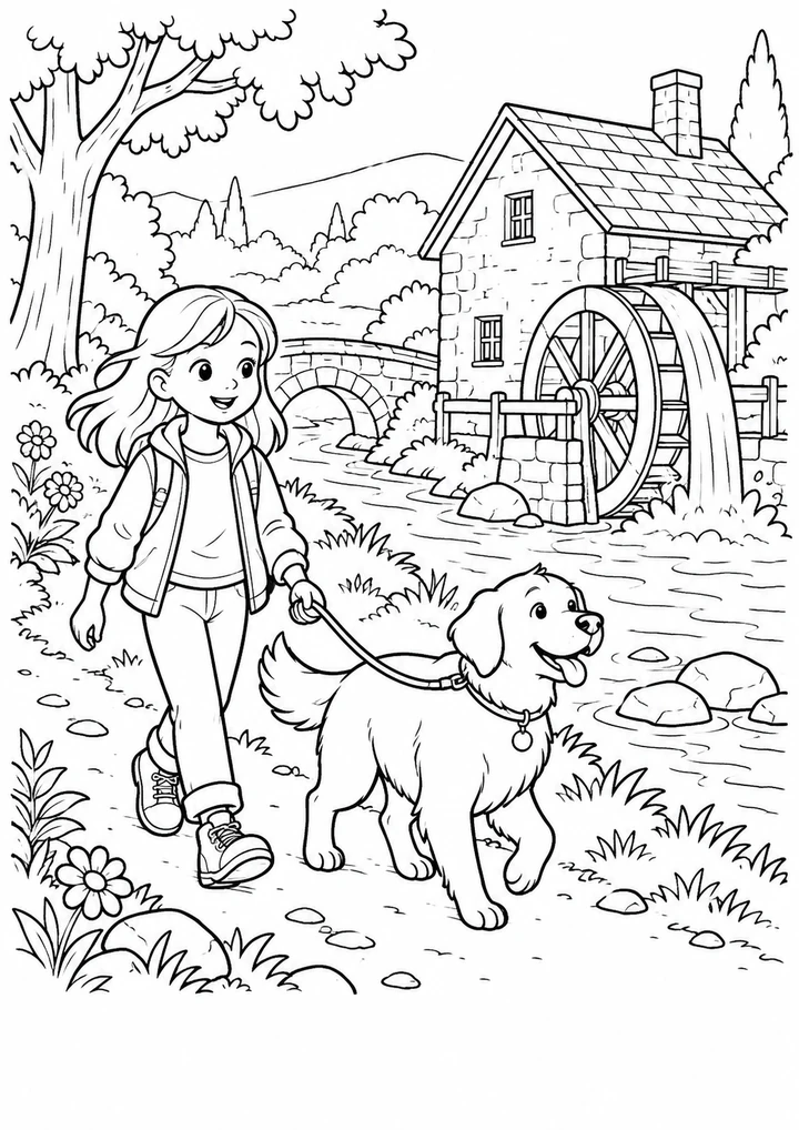 La promenade au moulin