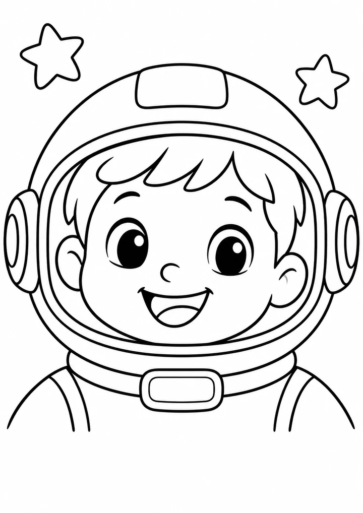 Le casque spatial souriant