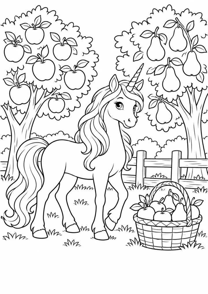 La licorne dans le verger