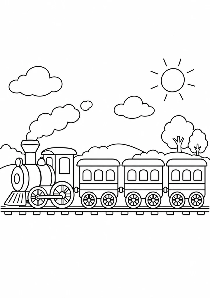 Le train aux trois wagons