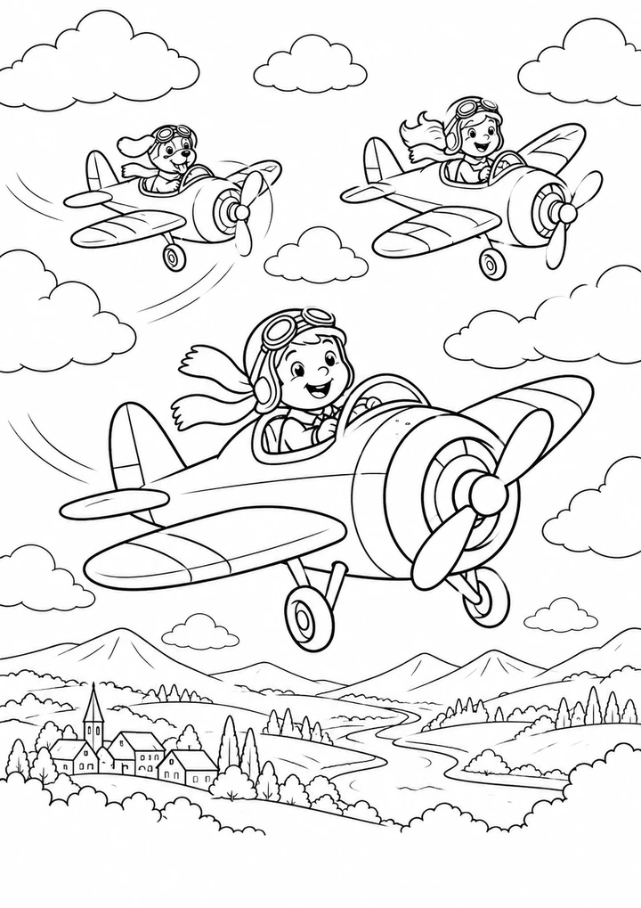 La patrouille des avions à hélices