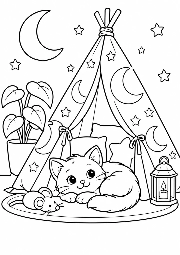 Le chat au tipi