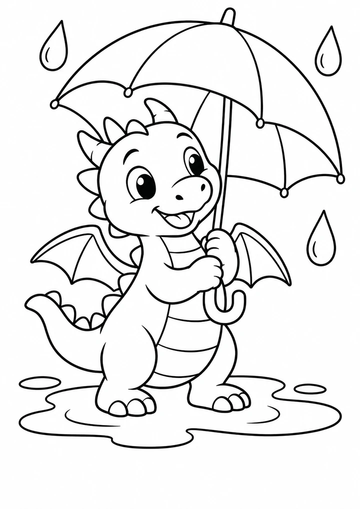 Le dragon sous la pluie